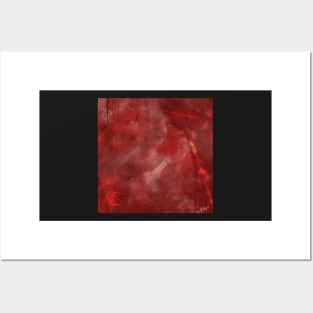 Lightning passion in red. Posters and Art